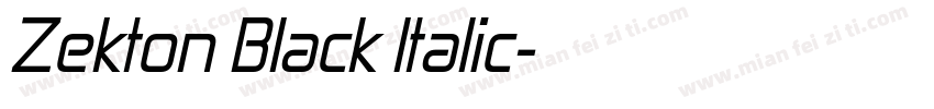 Zekton Black Italic字体转换